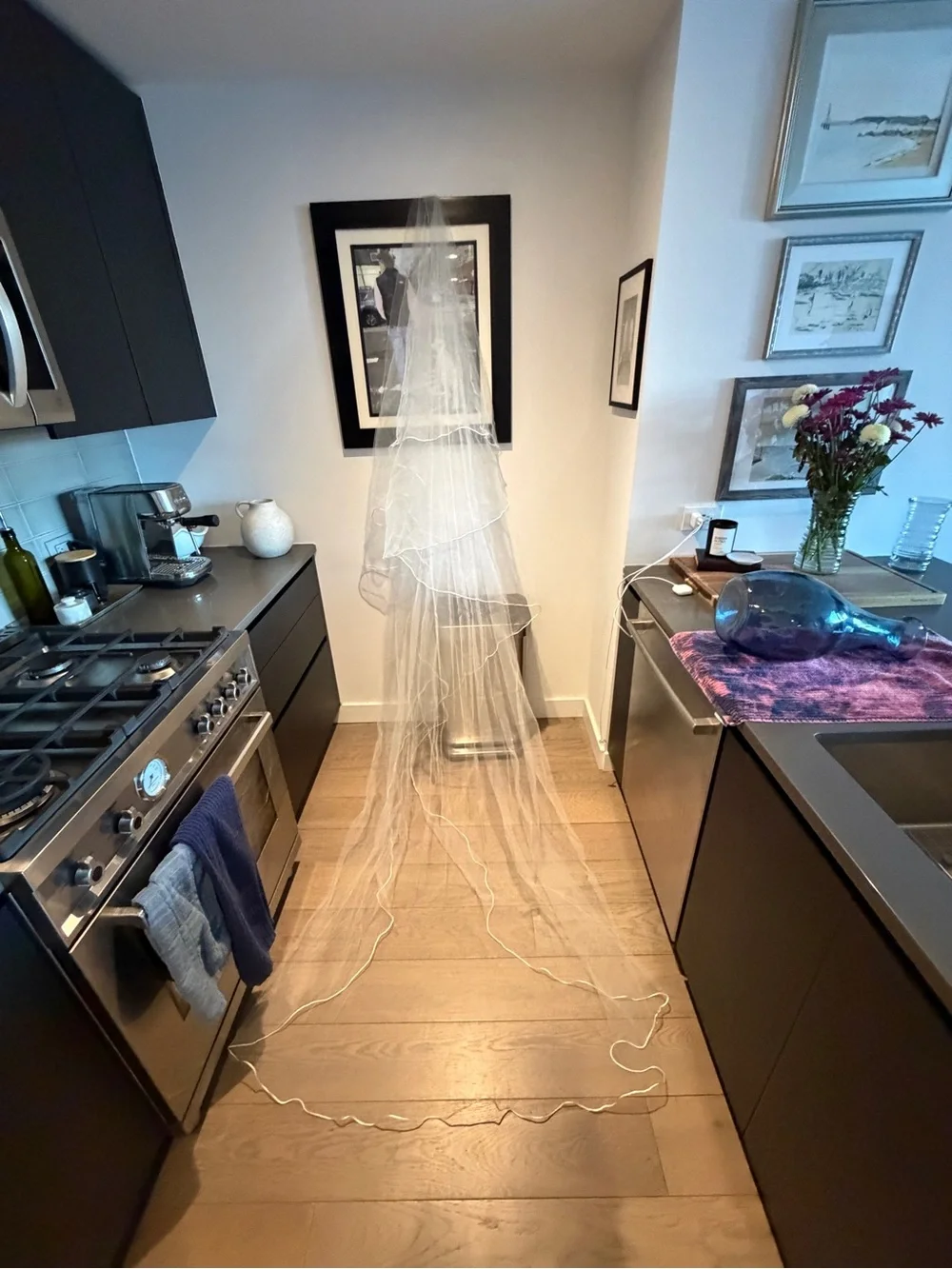 LIKE NEW Bridal Cathedral Veil - White Wedding Veil